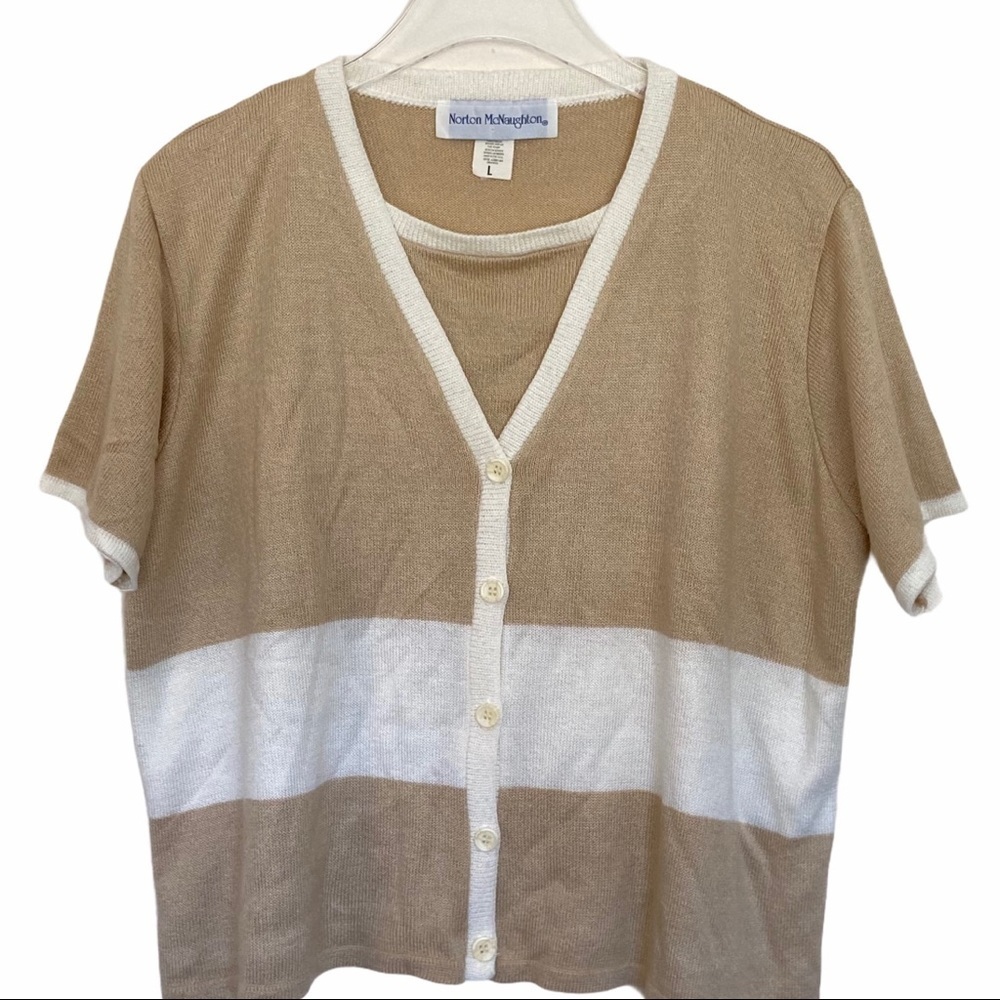 Norton McNaughton V-Neck Acrylic Pullover Sweater